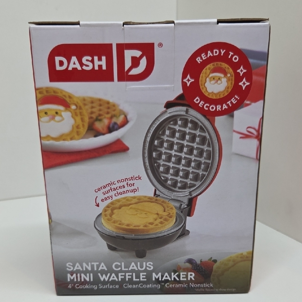 Dash Red Santa Claus Mini Waffle Maker - Picture 2 of 4